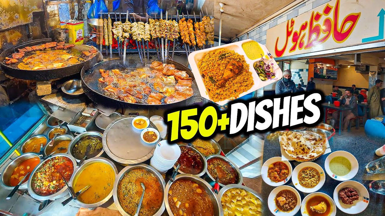 150+ Dishes Cheap and good Quality Food For Labours|| HAFIZ HOTEL Railway Station in Lahore Pakistan