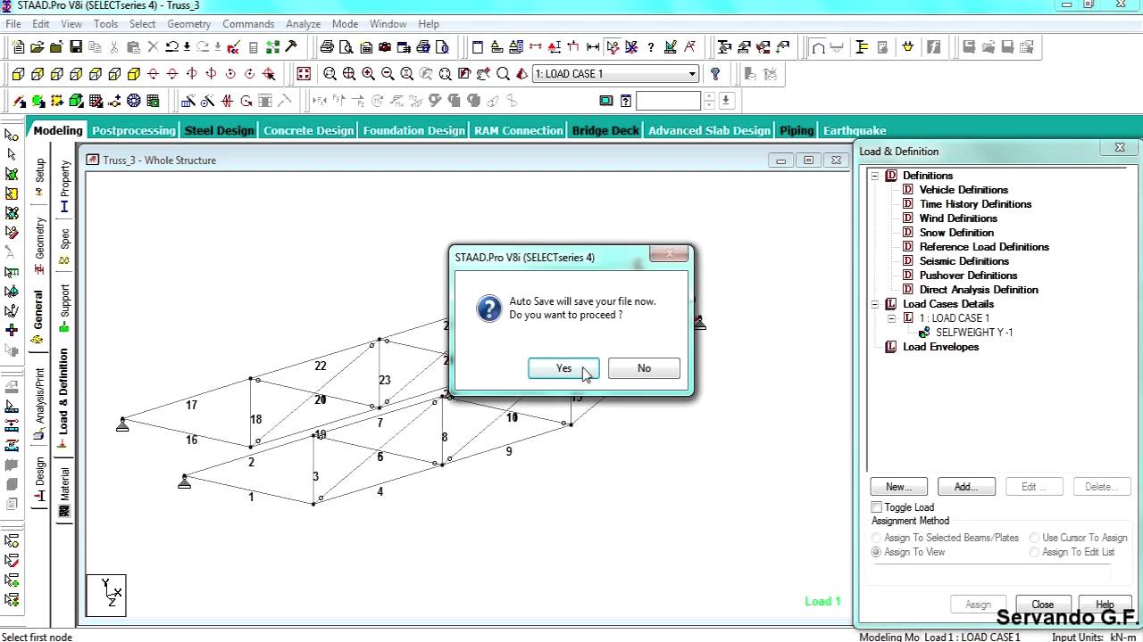 Mobile loads ¦ Groups ¦ With STAAD Pro v8i