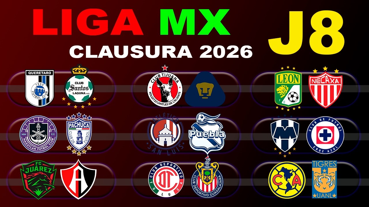 FECHAS, HORARIOS Y CANALES PARA LA JORNADA 8 DE LA LIGA MX CLAUSURA 2026