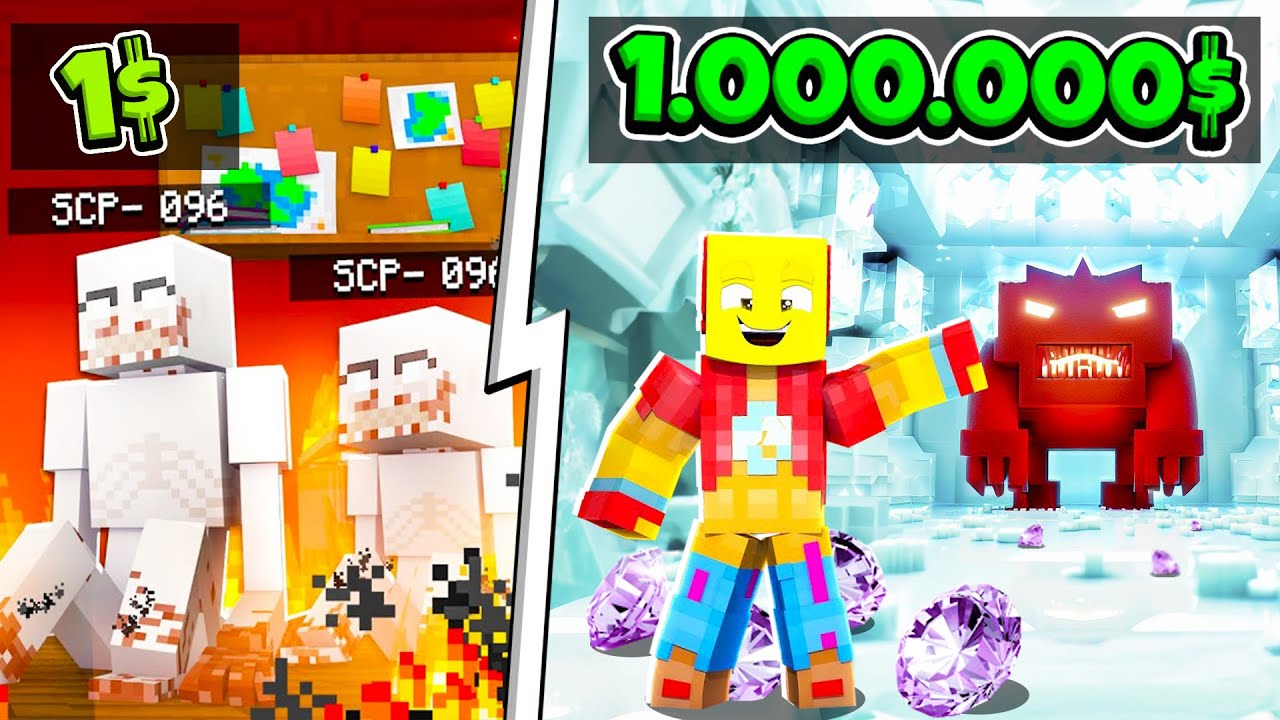 PASO de VAGABUNDO a MILLONARIO en MINECRAFT - SCP MONSTRUOS