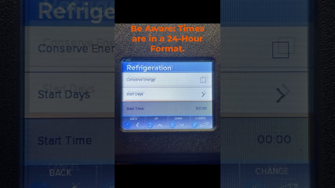IDW GFV-400 Programming Refrigeration Settings