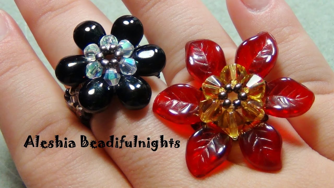 Briolette Flower Beaded Ring & Pendant Tutorial