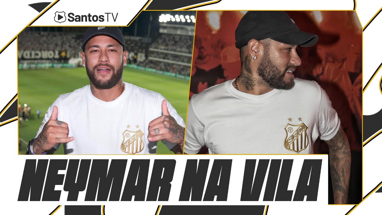 NEYMAR ASSISTE À VITORIA DO SANTOS NO CLÁSSICO