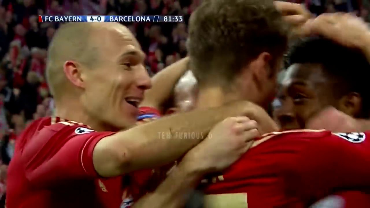 Bayern Munich 7 vs 0 Barcelona  2012 13 Şampıyonlar Ligi T&uuml;m Goller HD