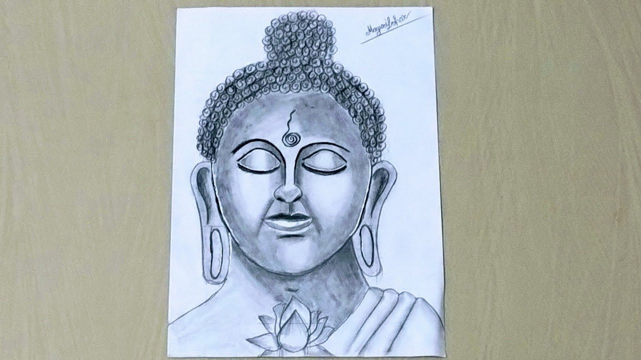 Buddha drawing || how to draw Lord Buddha || Buddha Purnima drawing || Gautam Buddha drawing sketch 