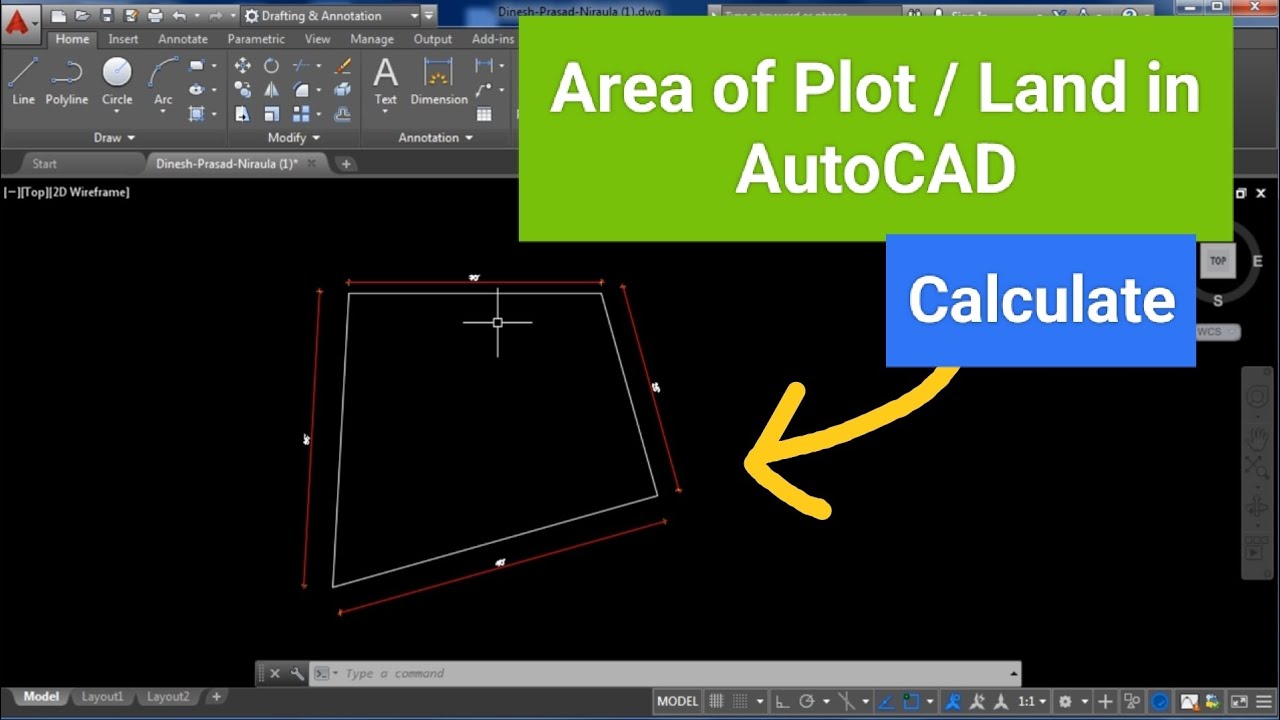 Как рассчитать площадь участка в AutoCAD?