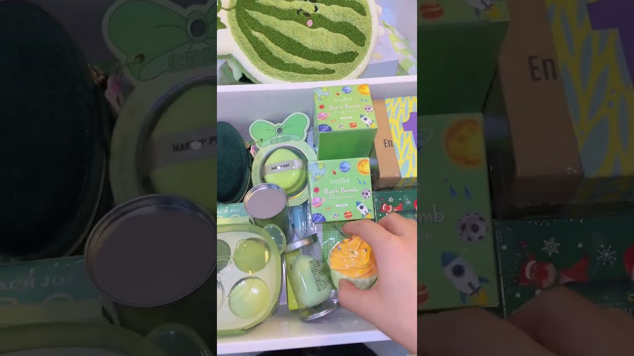 All green!! All green!!!💚💚#asmr #usa #shorts #mysteryscoop #luckyscoop #gift #diy #cute 