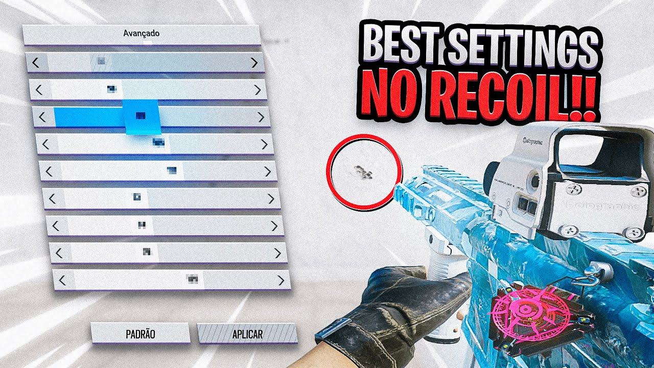 THE BEST CHAMPION *60hz* NO RECOIL SETTINGS & SENSITIVITY - Rainbow Six Siege PC