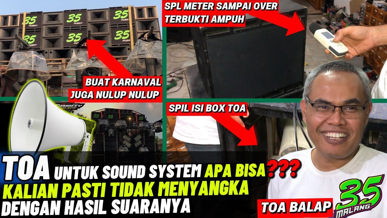 Toa Untuk Middle Sound System || Tes Toa Untuk Middle Sound System || Toa Balap 35 Pusat Malang