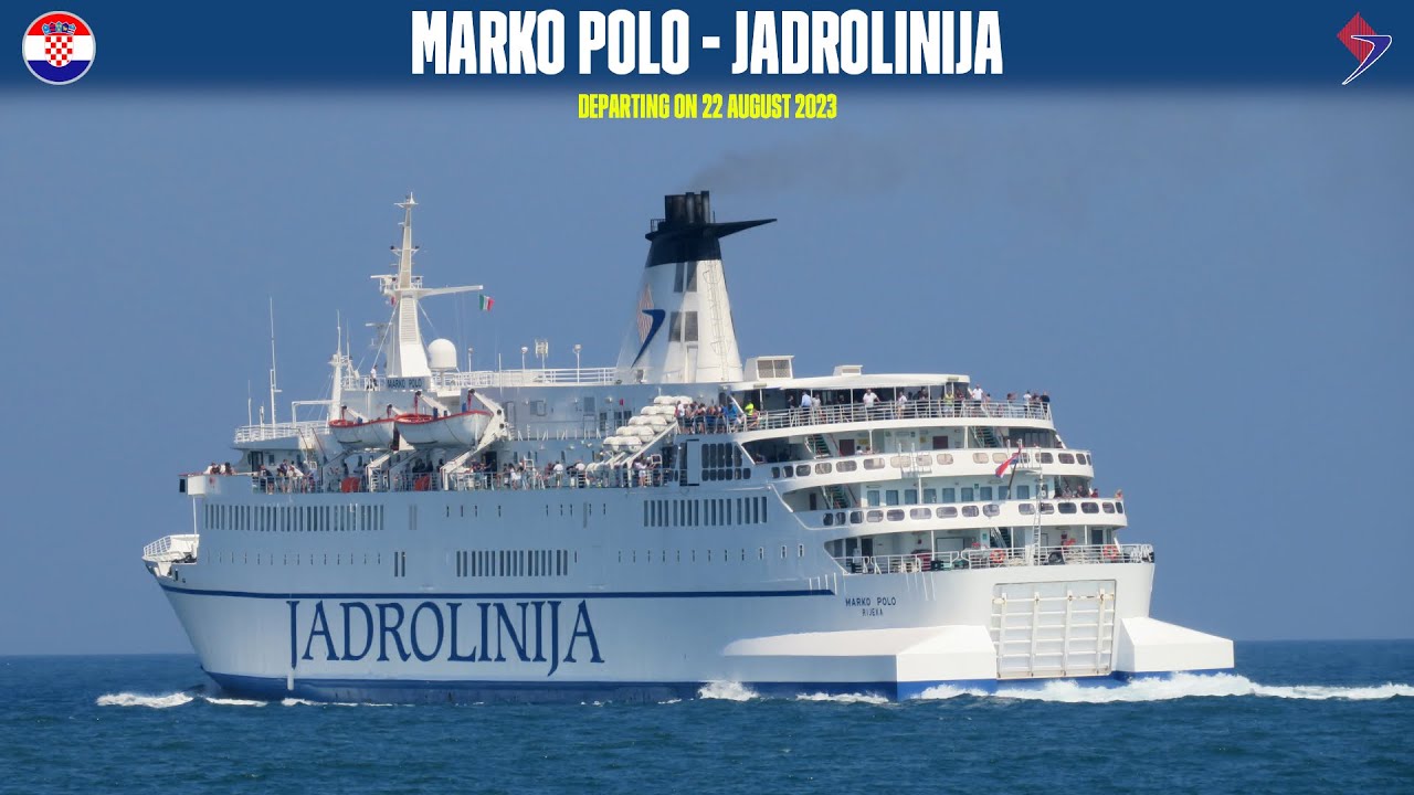 Departure of ferry MARKO POLO, Bari (Jadrolinija) - HD 1080p