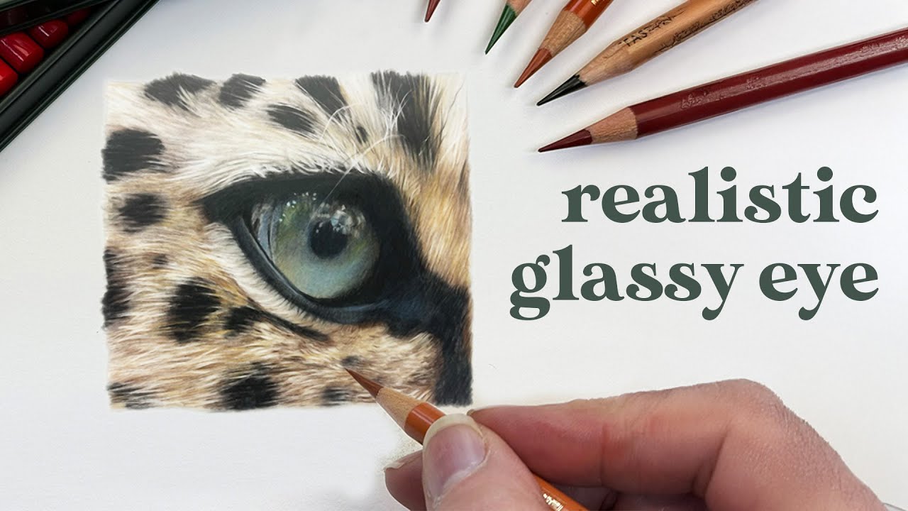 How to draw a realistic Leopard eye (colored pencil tutorial)