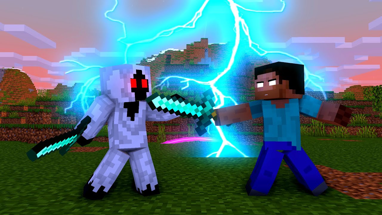 Minecraft Fight Animation - Herobrine vs Entity 303