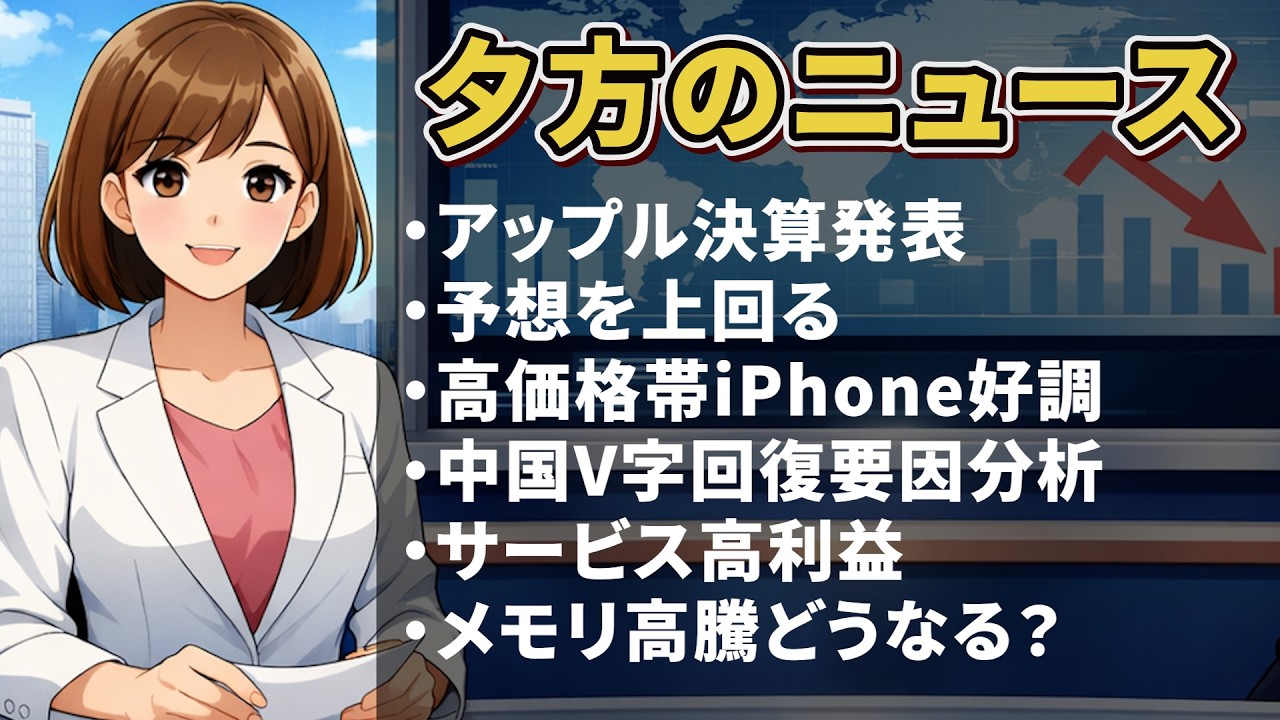 【アップル最新決算】iPhone爆伸び＆中国V字回復…でもメモリ高騰が危ない