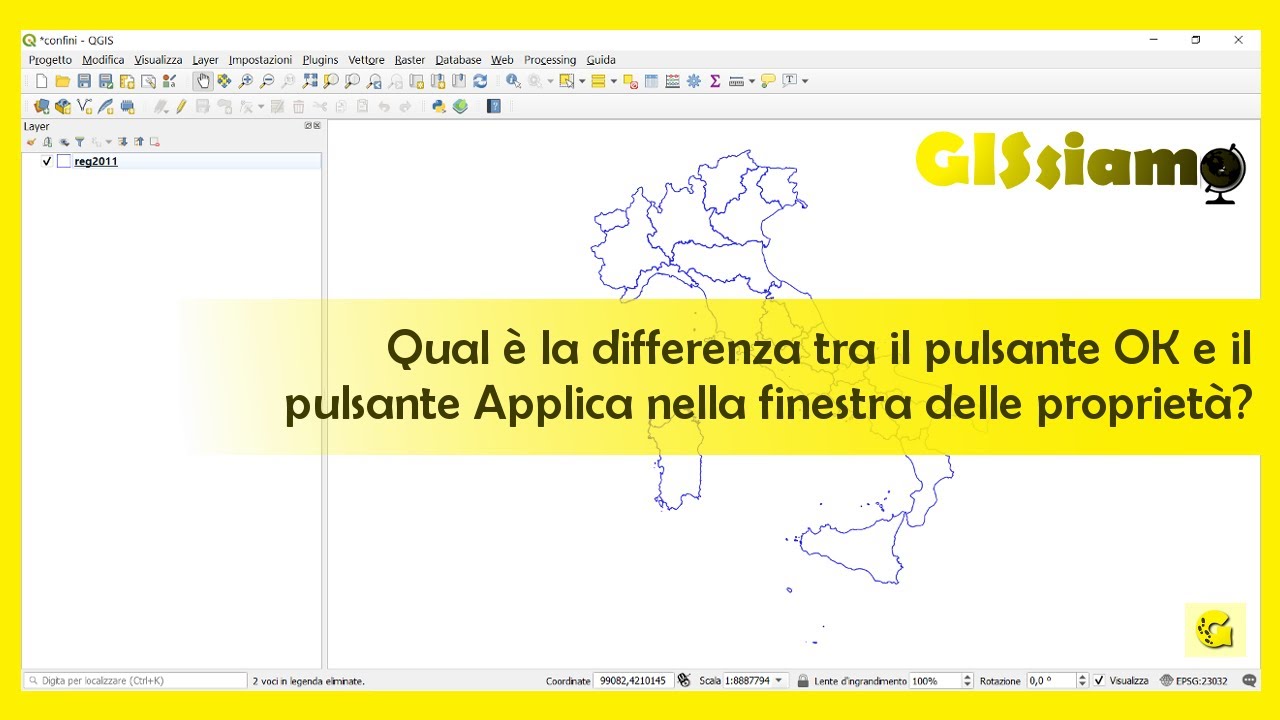 Qual è la differenza tra il pulsante OK e il pulsante applica nella finestra delle proprietà?