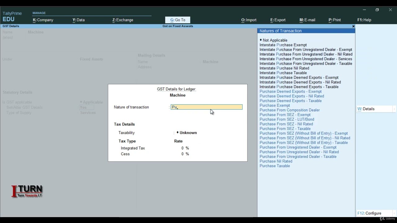 GST on Fixed Assets and Recording Input Tax Credit in Tally Prime #tally #tallyprime #tallysolution
