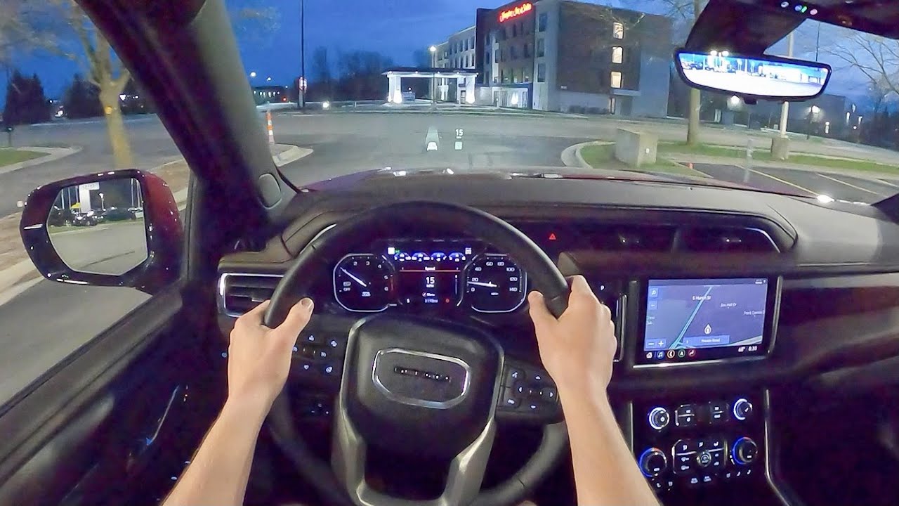 2021 GMC Yukon Denali Diesel - POV Night Drive (Binaural Audio)