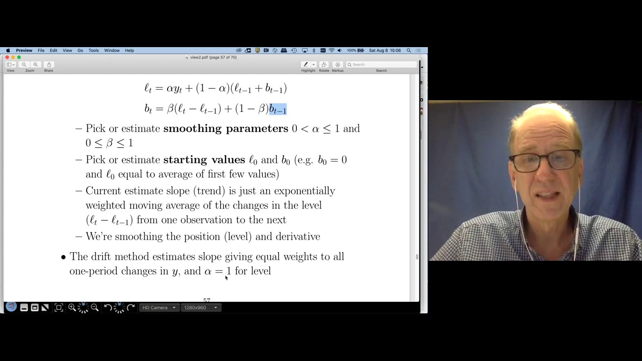 3 2 Holt's linear trend method