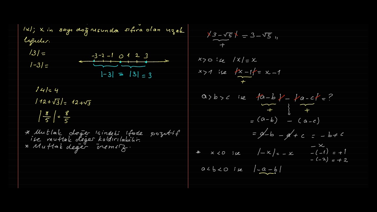 Antrenmanlarla Matematik Mutlak Değer nedir ? (Ders 1)