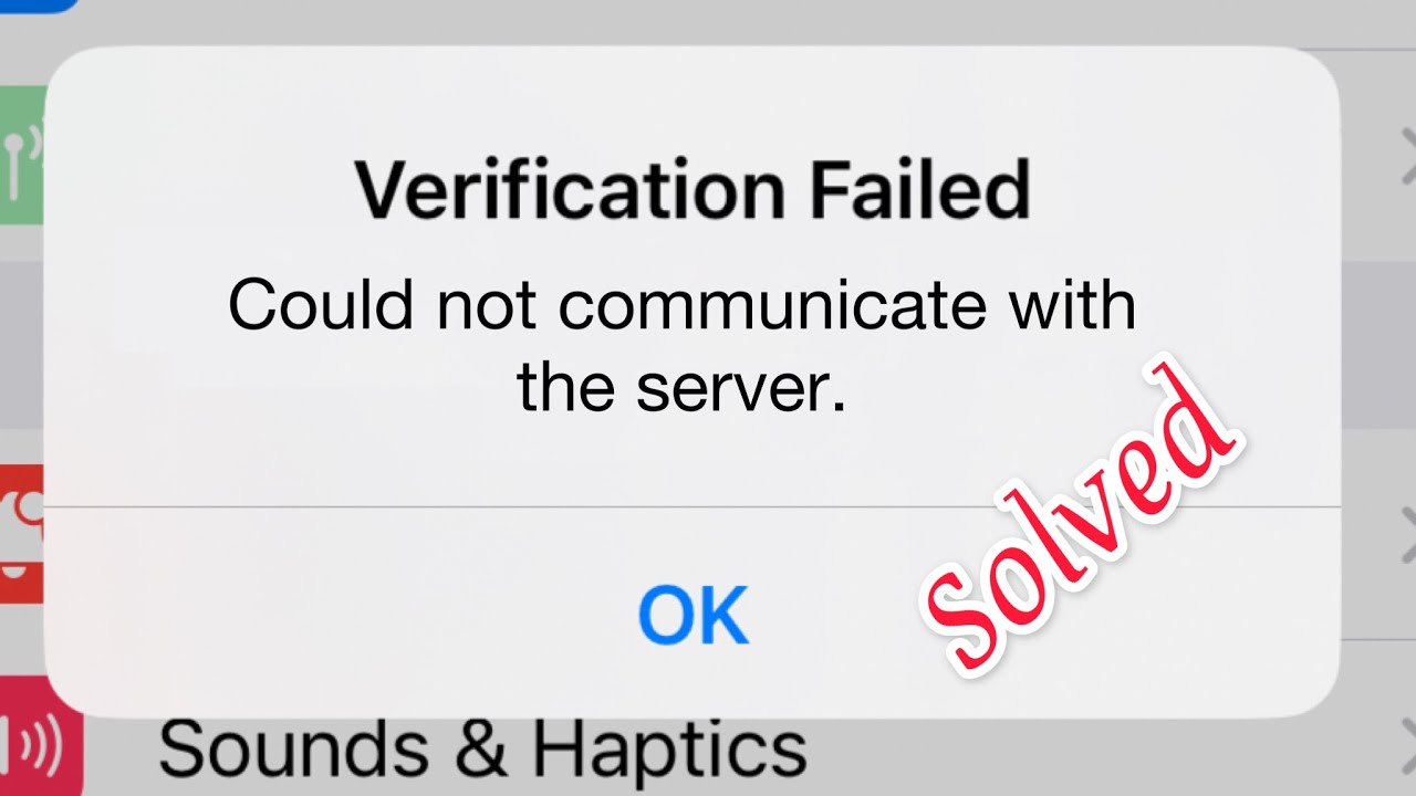 how to fix Verification Failed,cloud not communicate with the server,