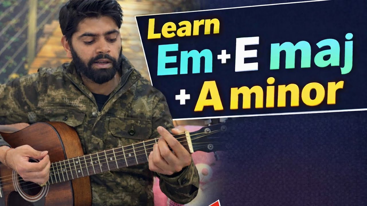 Agar guitar hai toh yeah sikho | Learn Em, E Major & A Minor Guitar Chords 🎸
