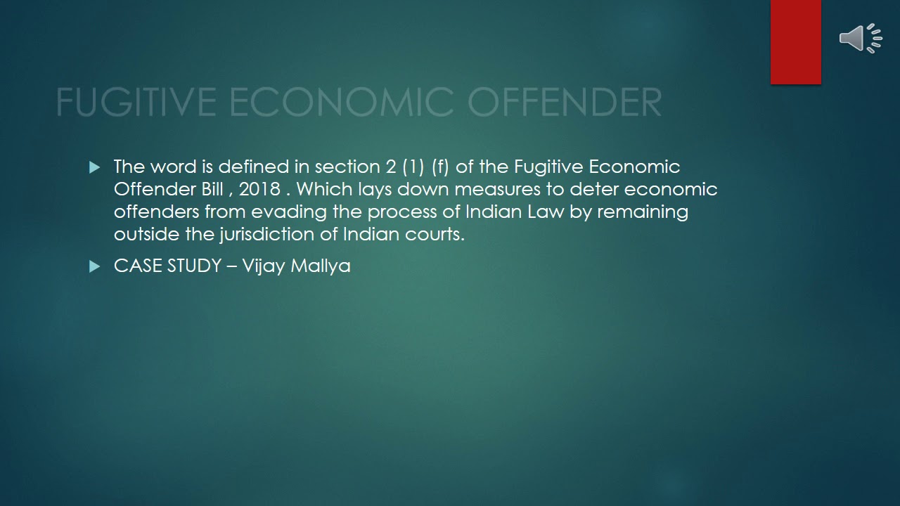 Fugitive Economic Offender