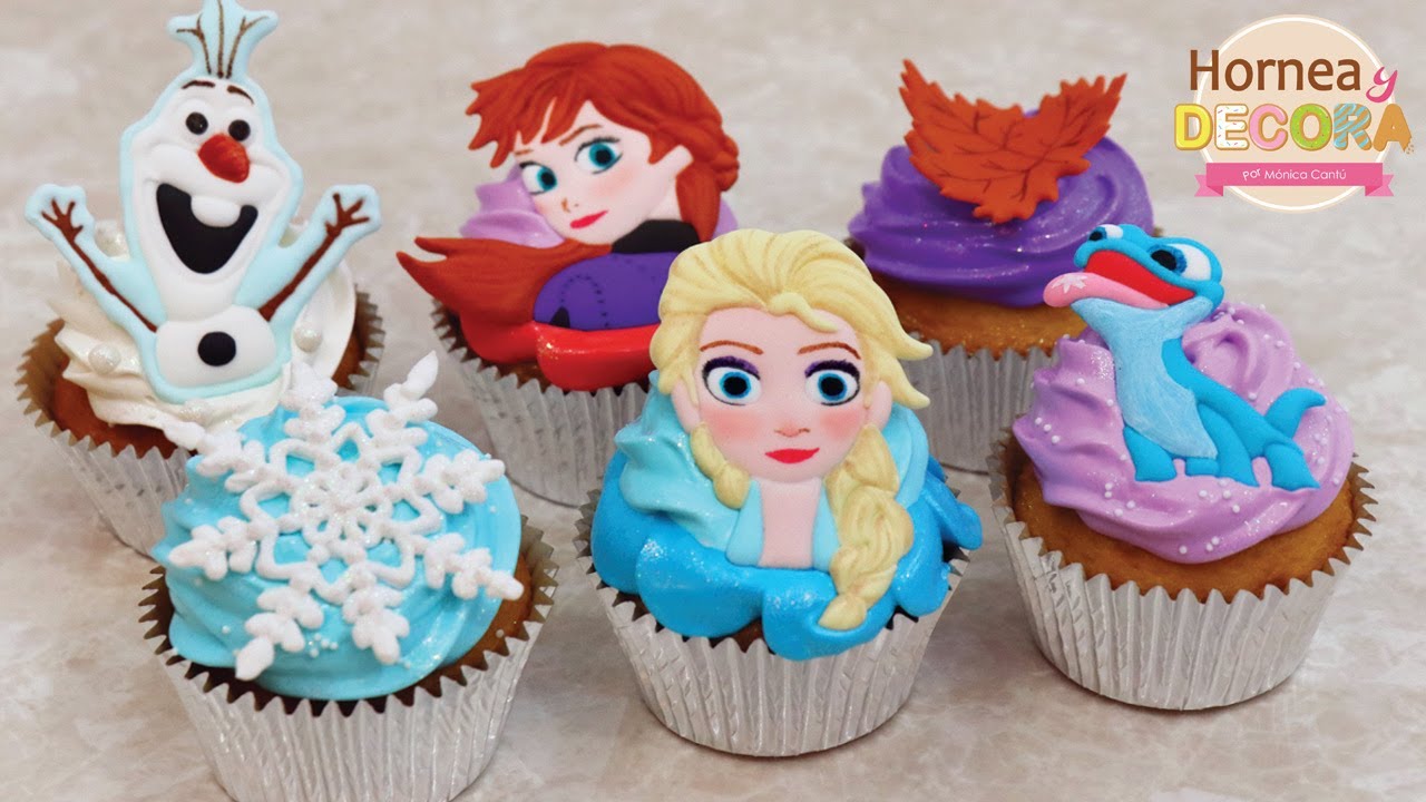 CUPCAKES DE FROZEN con FIGURAS DE ROYAL ICING / #118