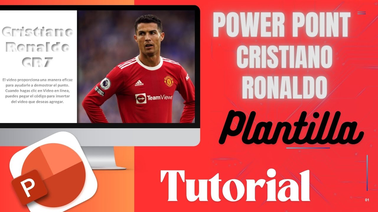 Diapositiva CRISTIANO RONALDO FÁCIL en PowerPoint 🖱️ EASY slide [Plantilla GRATIS - FREE]