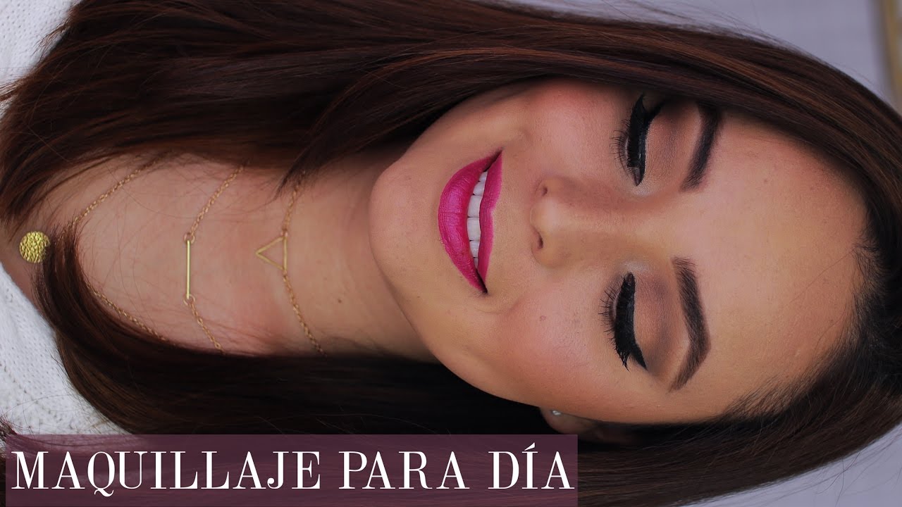 MAQUILLAJE PARA TODOS LOS DÍAS OJOS AHUMADOS Y LABIOS ROSAS *Fabi Ortiz