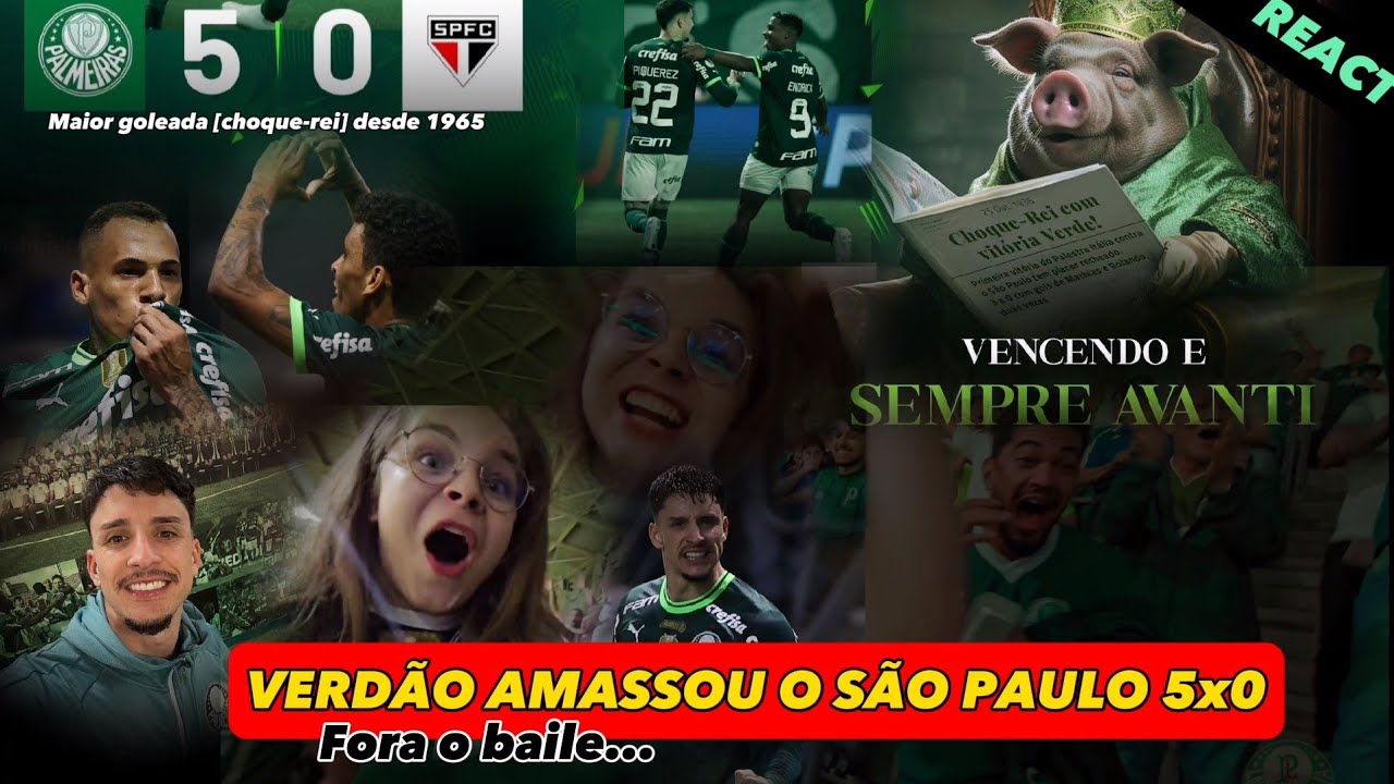 [DIRETO DO ALLIANZ] MAIOR GOLEADA DESDE 1965 | EU VI! PALMEIRAS 5x0 SÃO PAULO! VERDÃO AMASSOU O SP!