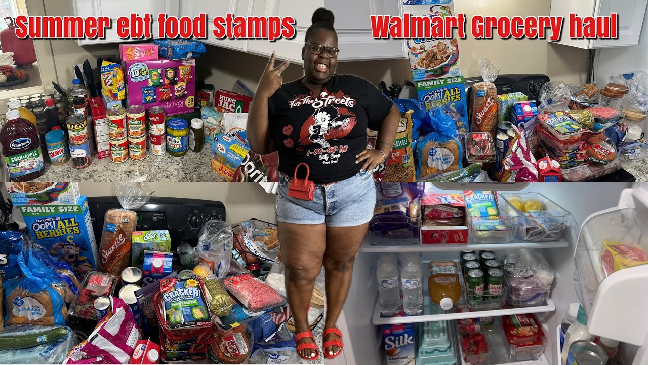 HOW I SPENT MY $120 SUMMER EBT FOODSTAMPS| WALMART GROCERY DELIVERY HAUL 🥦🍋🥩🍎🍗🥓🥒