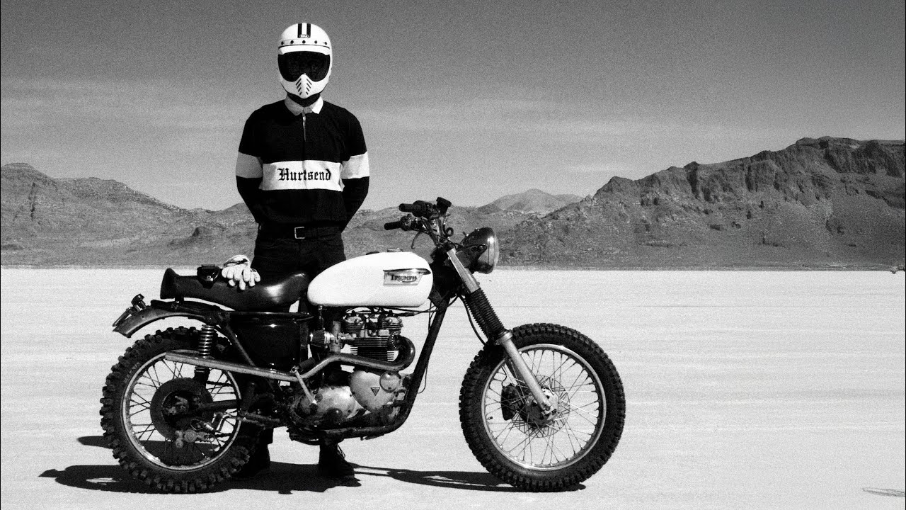 Desert Sled Triumph Bonneville At Bonneville Salt Flats