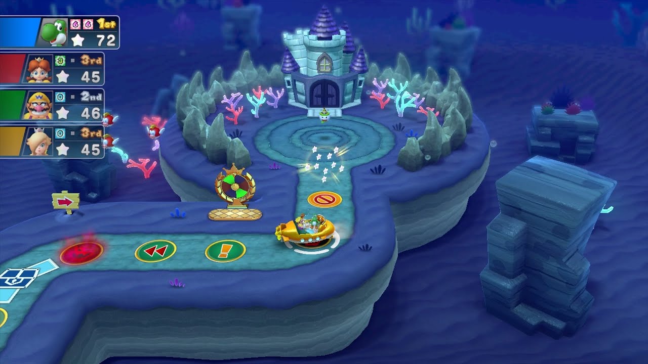 Mario Party 10 Mario Party #613 Yoshi vs Daisy vs Wario vs Rosalina Whimsical Waters Master