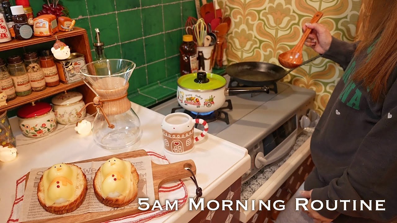 5AM｜早起きが楽しみになる朝ルーティン☕️🪞｜A morning routine that makes waking up early a joy.
