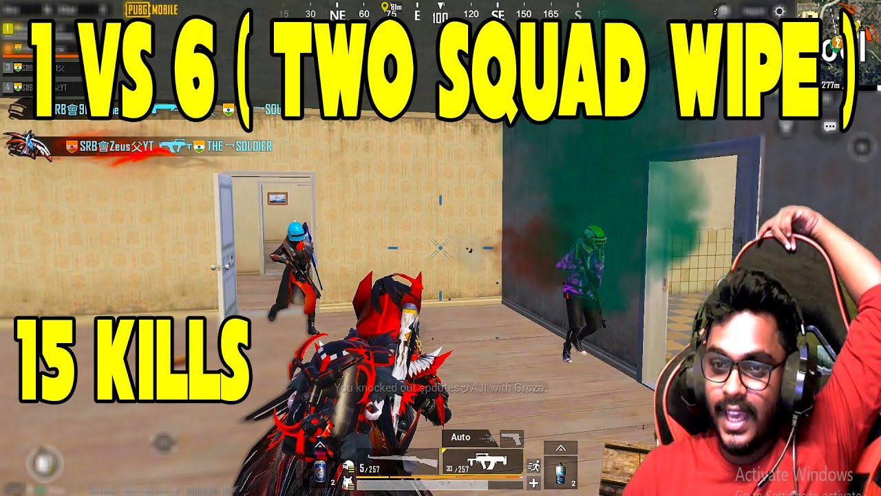 15 Kills - SRB Zeus Squad Wipe ( 1 Vs 6 ) #PassionOfGaming #POG #SRBzeusYTLive