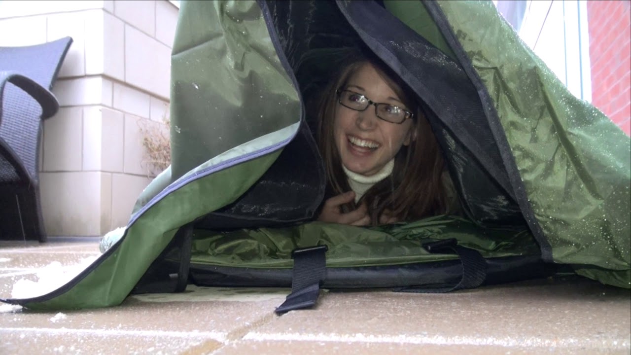 SNOW - warmth of a Backpack Bed - Brittney is blown away how warm it is