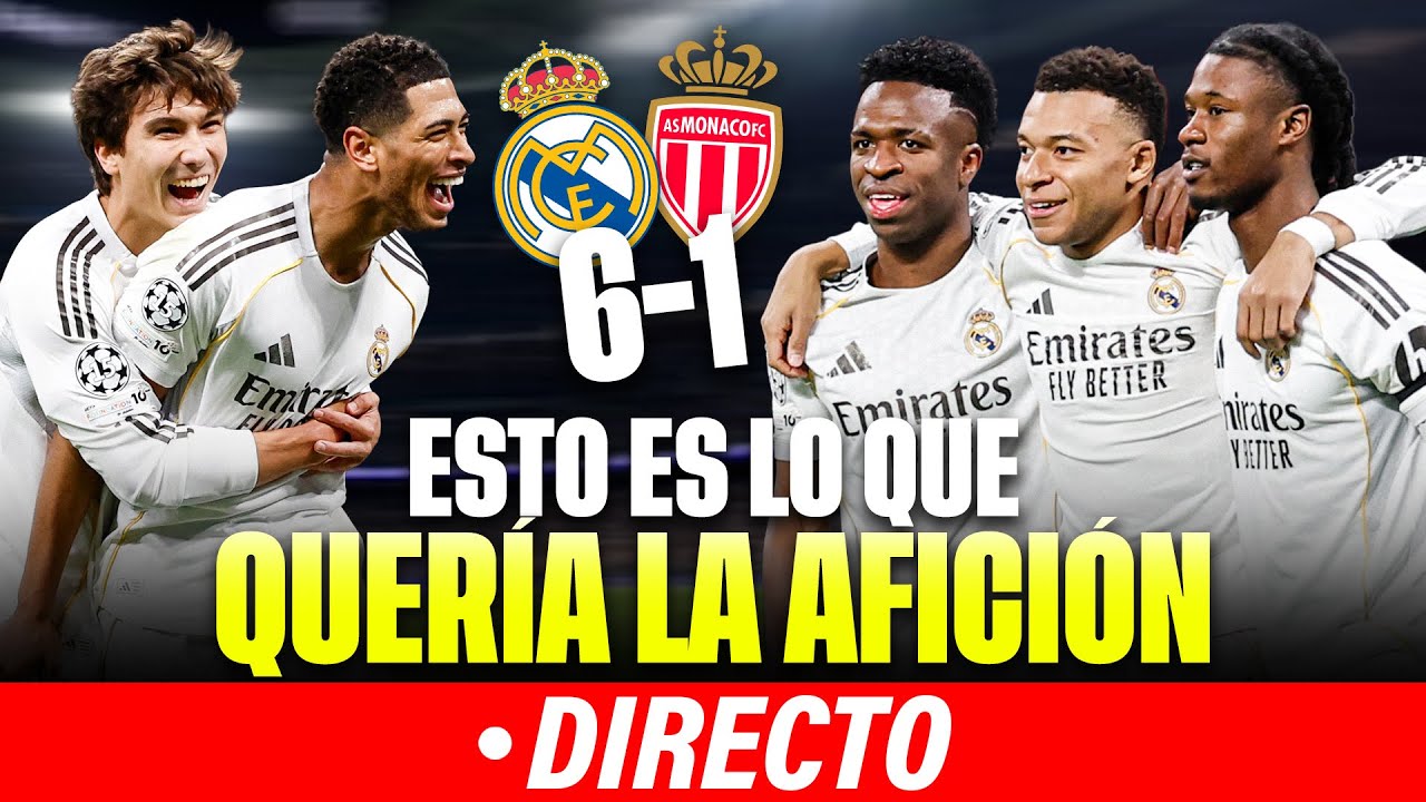 🔴LOS PITOS DIERON SUS FRUTOS | EL REAL MADRID METE 6 GOLES AL MÓNACO en CHAMPIONS LEAGUE