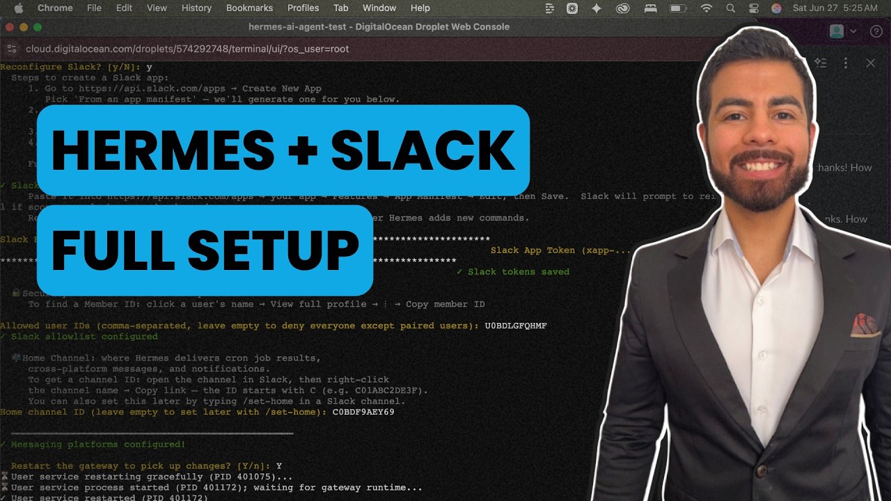 Hermes + Slack Full Setup