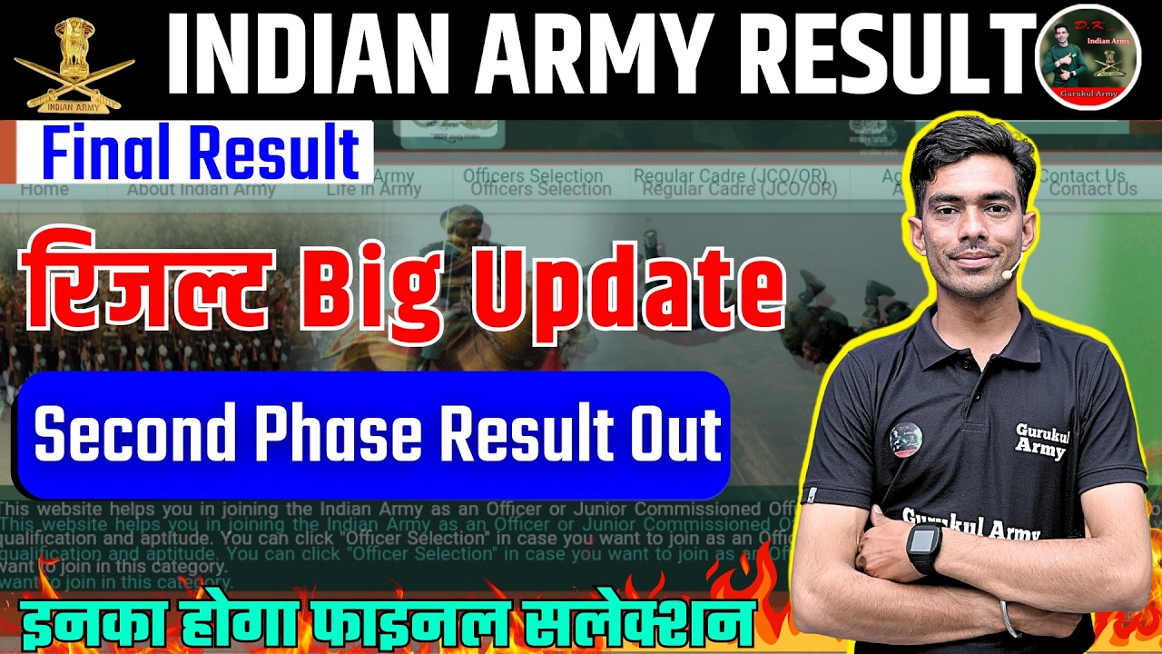 Good News💯Army Result Out😱Second Phase All ARO Final Result Out | Offical Update 💯