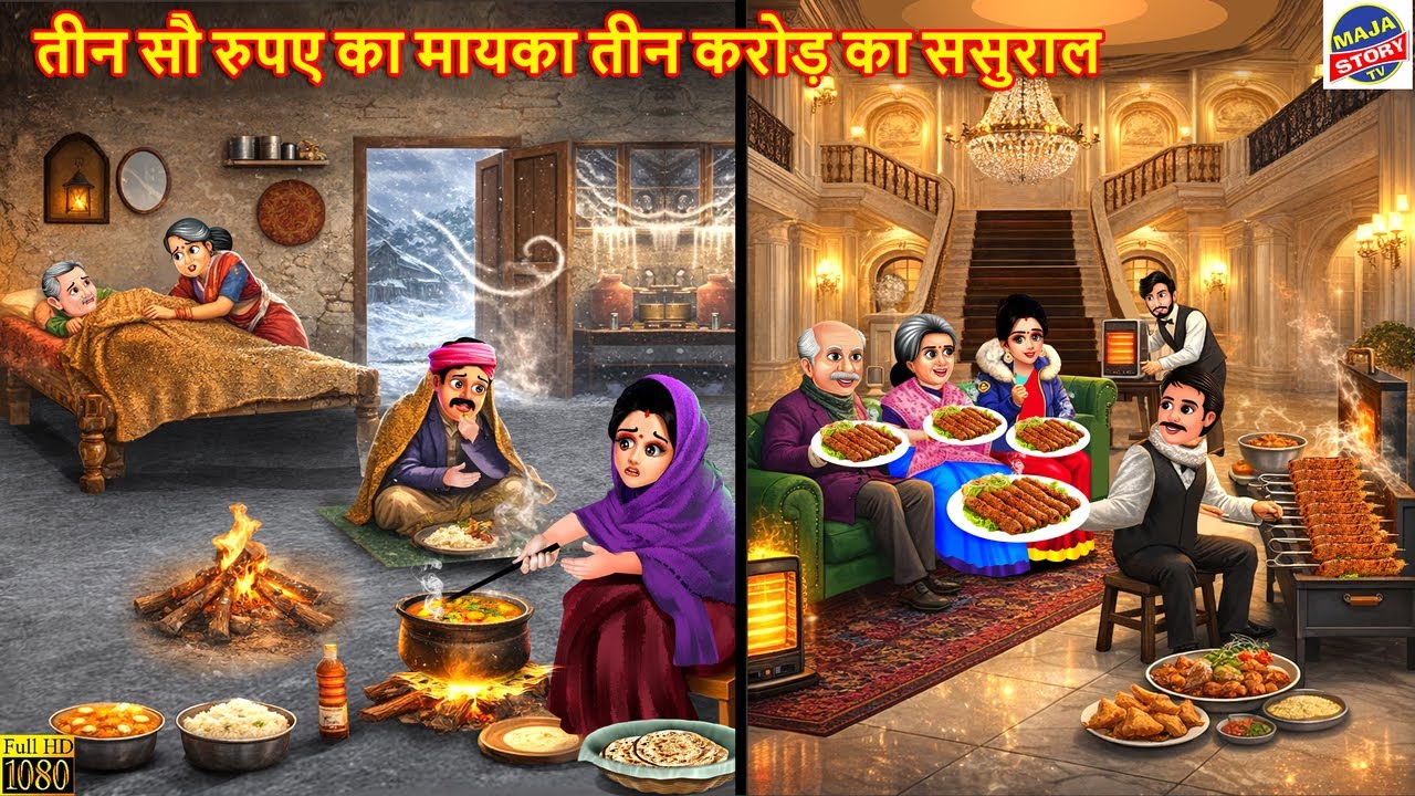 तीन सौ रुपए का मायका तीन करोड़ का ससुराल | Hindi Kahani | Moral Stories | Hindi Cartoon | Kahaniya