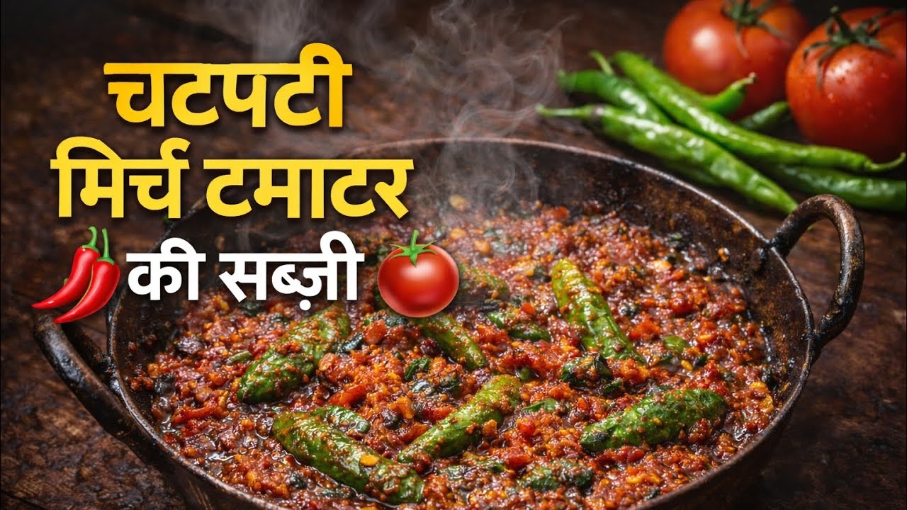 Mirchi Tamatar Ki Sabji | मिर्ची टमाटर की आसान देसी सब्ज़ी | 10 Min Recipe #food #recipe #desifood 