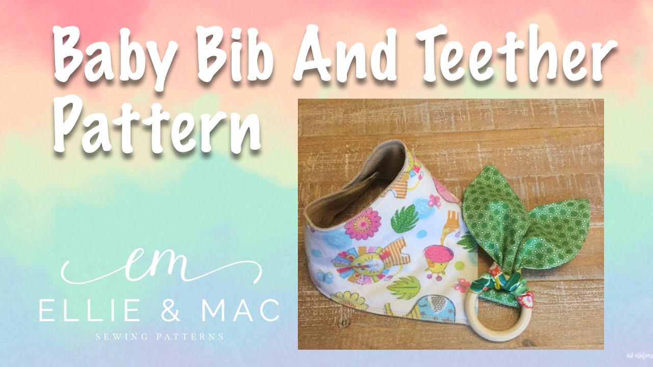 The Easiest and Cutest Baby Gift - Sewing a Baby Bib and Bunny Ears Teether Ring