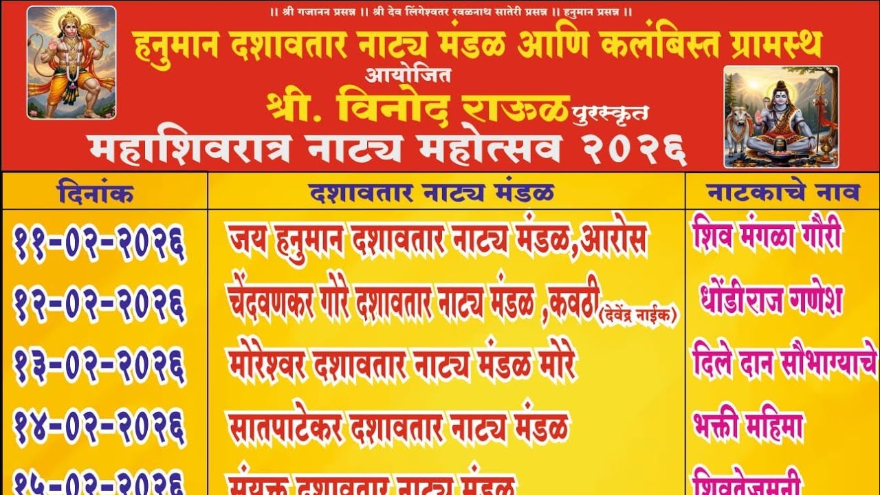 Dashavatar mohotsav Kalambist is live