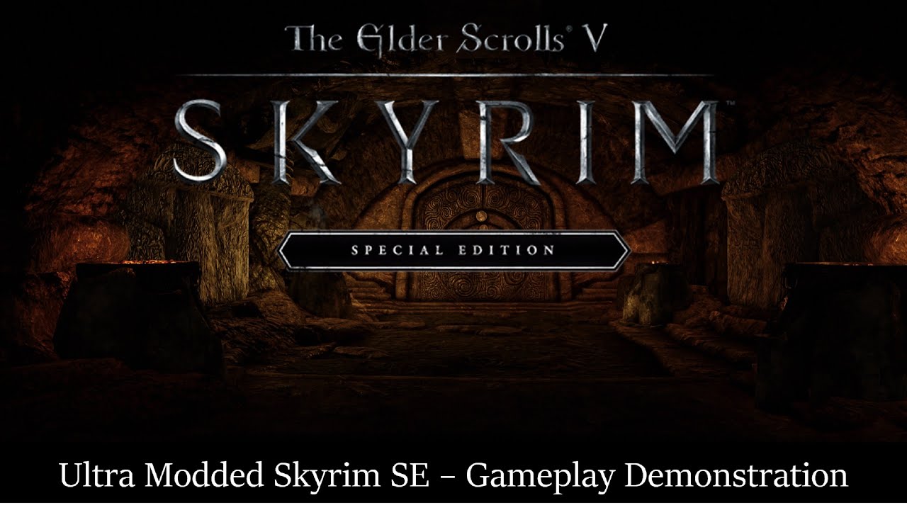 Gameplay of Ultra Modded Skyrim SE - 300+ Mods (not a Showcase)