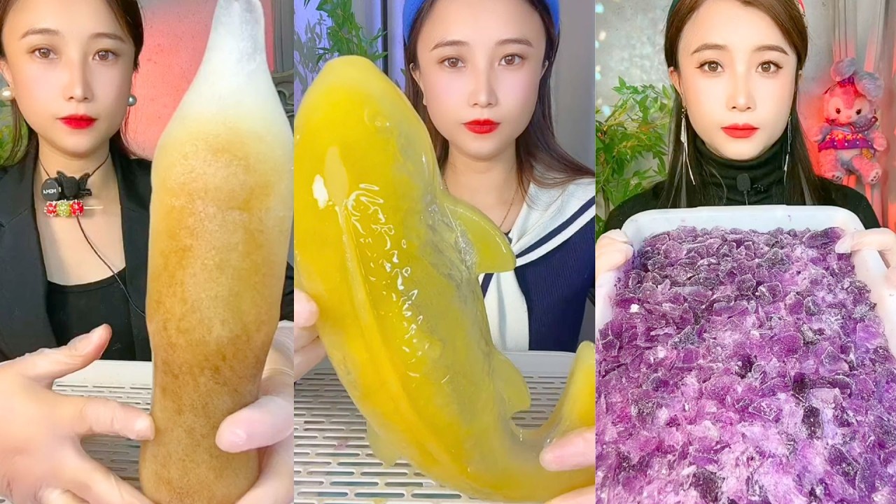 Homemade Chinese Ice Eating ASMR | Soft Frozen Desserts & Snow Ice Sounds #157