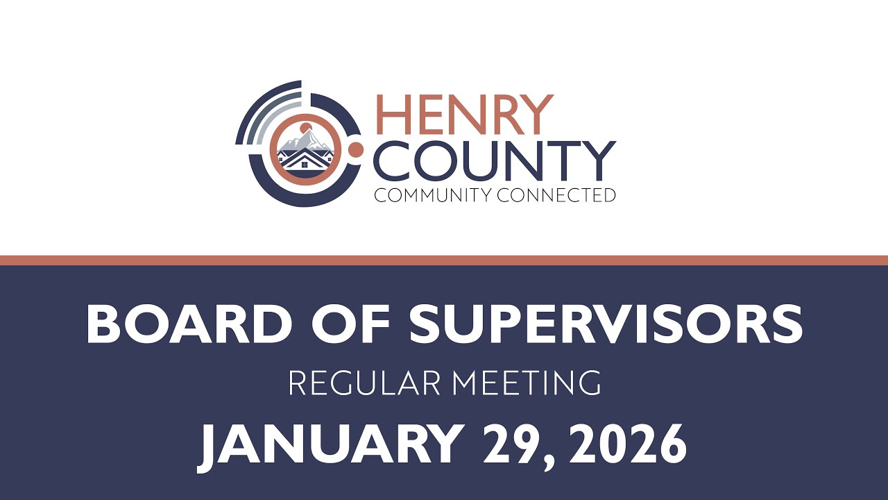 Henry County Board of Supervisors: January 29, 2026