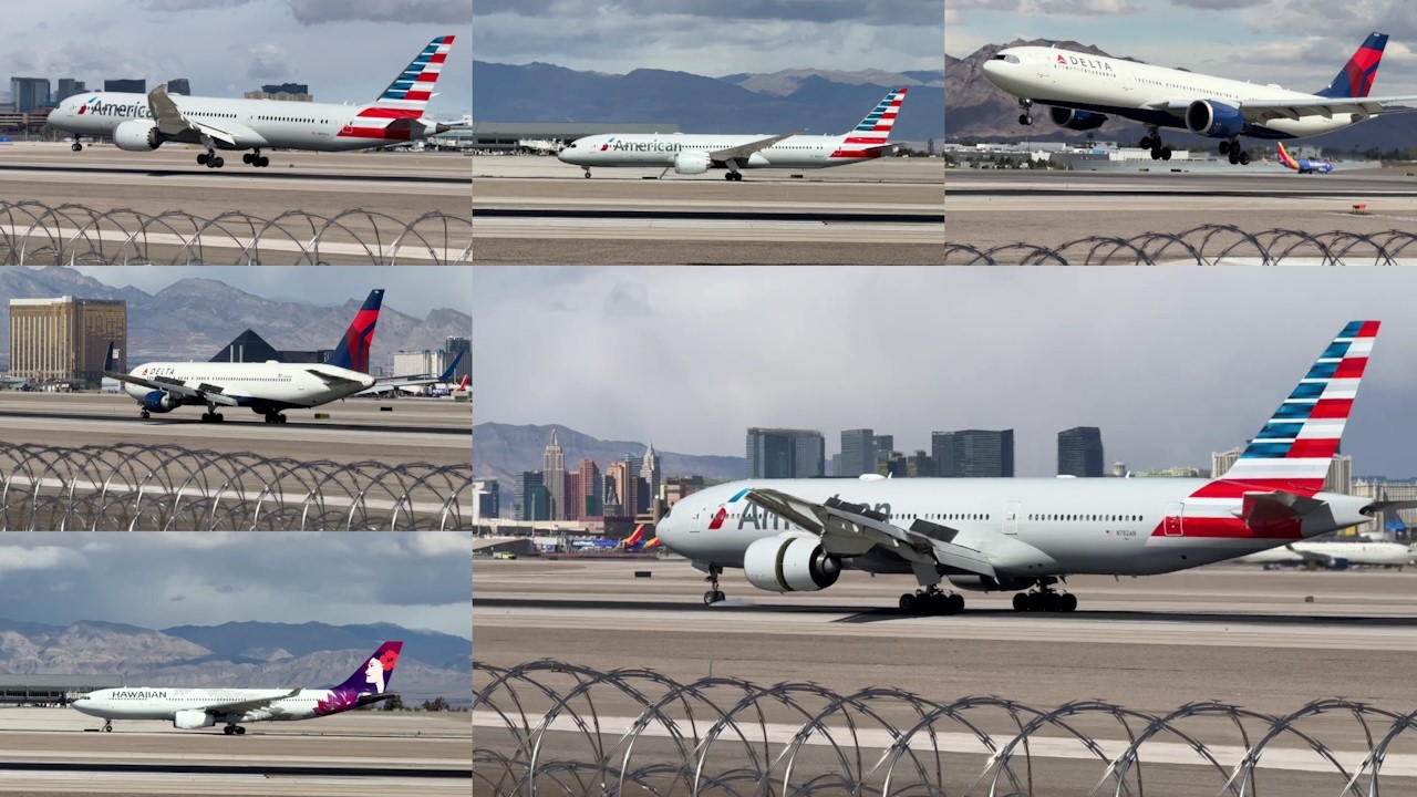 Compilation: March 6, 2025 | Las Vegas (LAS/KLAS) Heavy Aircraft Planespotting