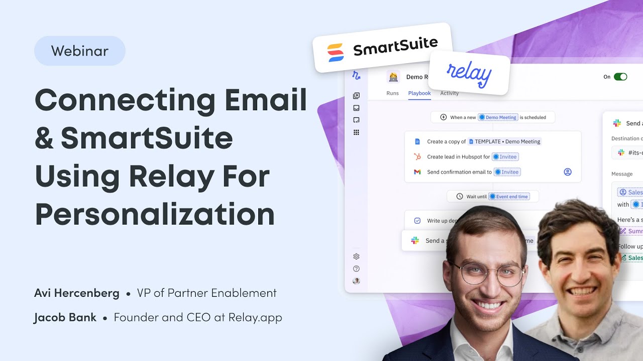 Connecting Email & SmartSuite Using Relay.app For Personalization