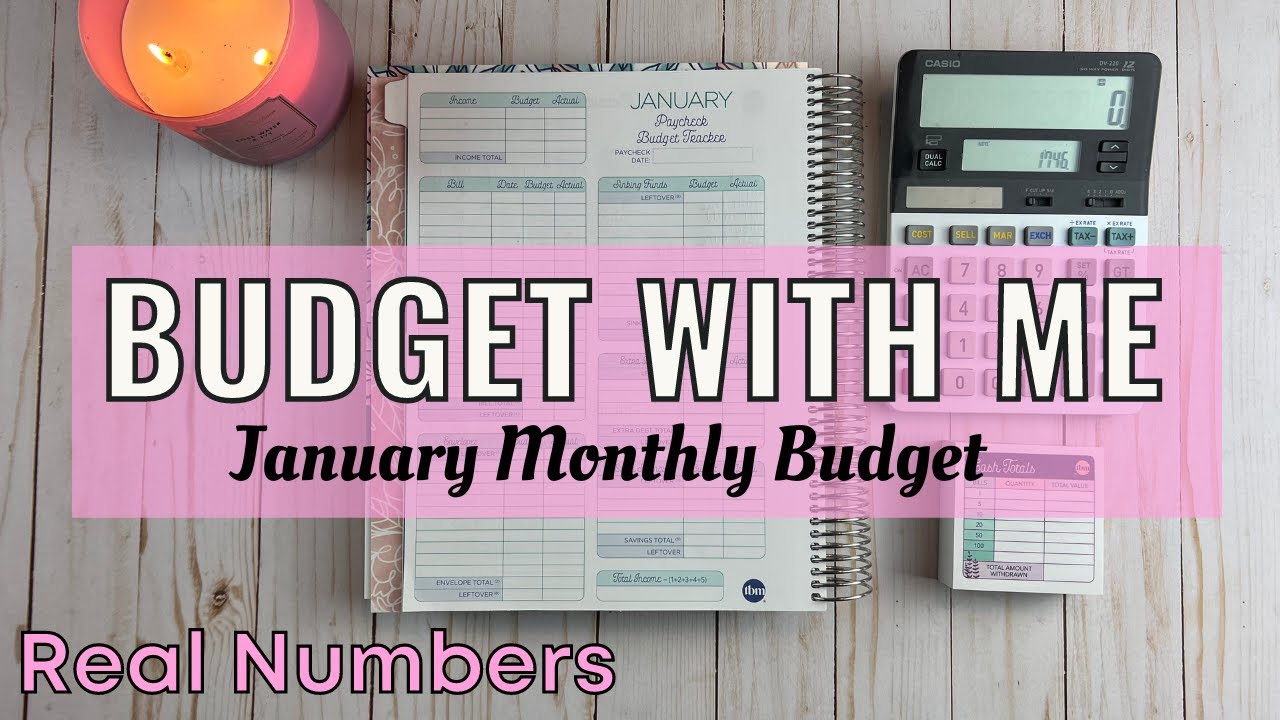 Budget With Me | January 2022 Budget | Real Numbers | Budget Mom Budget  By Paycheck Workbook