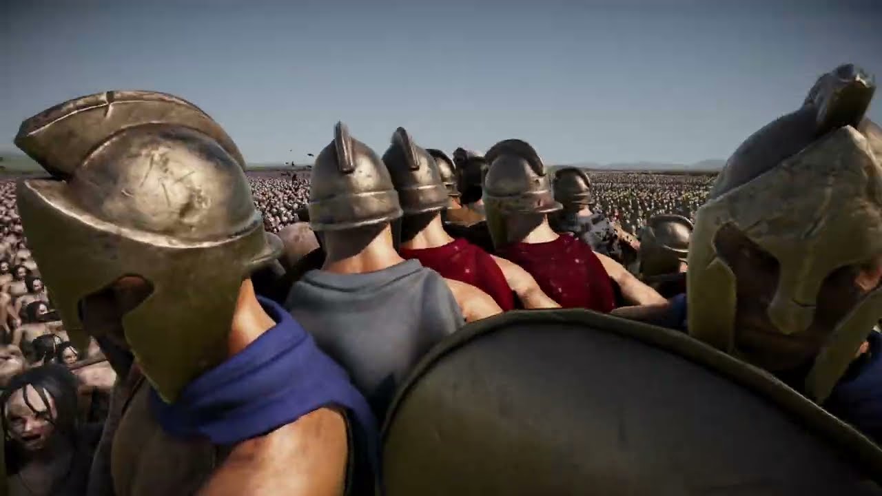 1 Million Zombies Vs 300 000 Spartans With Archers Flanked | UBES 2