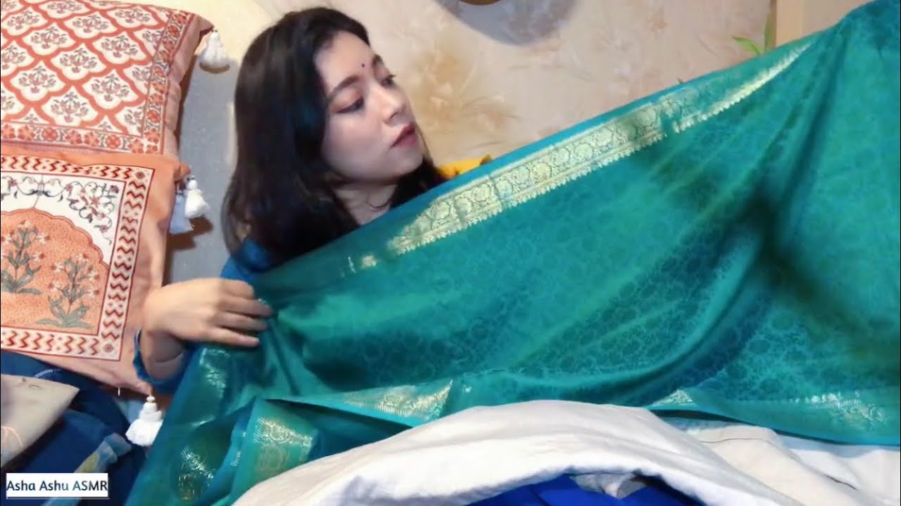 ASMR Мой магазин Dupatta 🦚 Мягкие и успокаивающие звуки